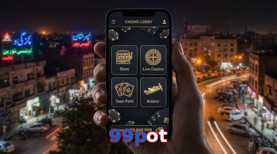 Main screen of 99Pot app page for PK players